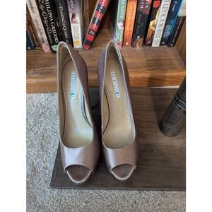David Tutera Women's 9 Blush Pink Silver Soiree D'Orsay Embellished Pump Heels